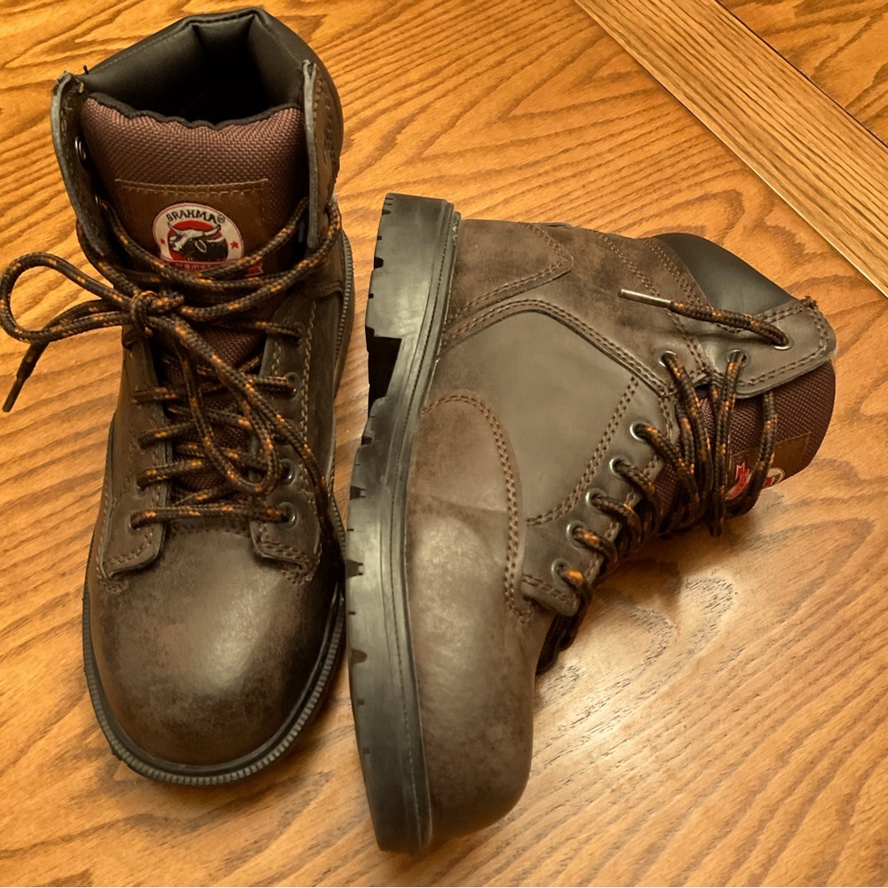 Brahma Steel Toe Menโs Boots, Sz 6.5